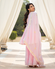 Pink Rhythm Gota Sharara Set