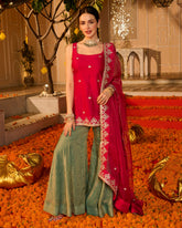 Vesna Pink Solid Chanderi Sharara Set