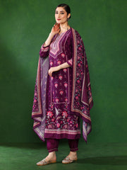 Floral Embroidered A-Line Kurta & Trousers Sets