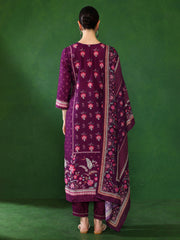 Floral Embroidered A-Line Kurta & Trousers Sets