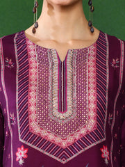 Floral Embroidered A-Line Kurta & Trousers Sets