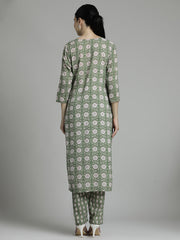 Ethnic Floral Printed Pure Cotton Suit Set