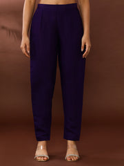 Floral Embroidered Chanderi Cotton Kurta & Trousers Sets