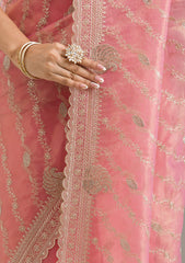 Pink Zariwork Art Silk Saree