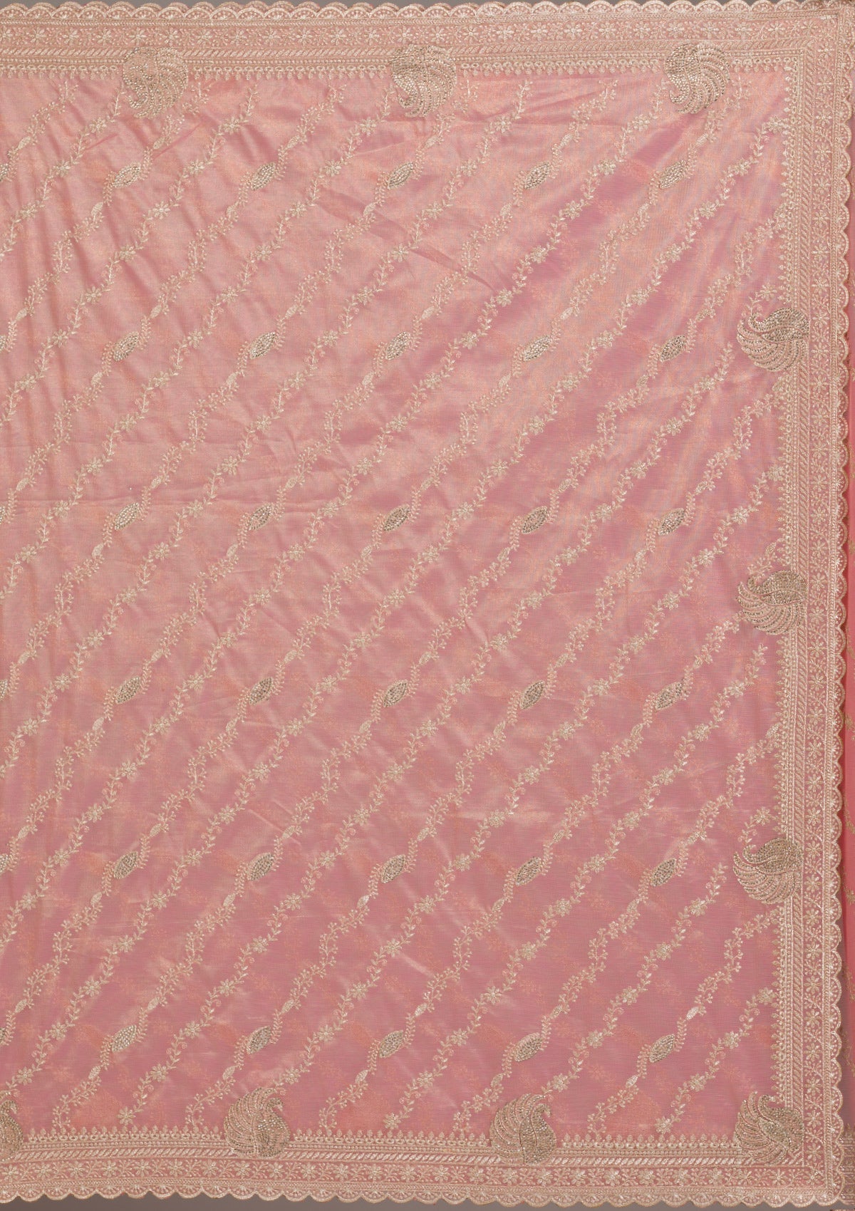 Pink Zariwork Art Silk Saree