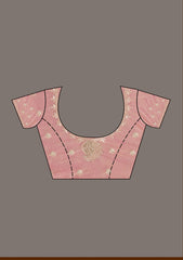 Pink Zariwork Art Silk Saree
