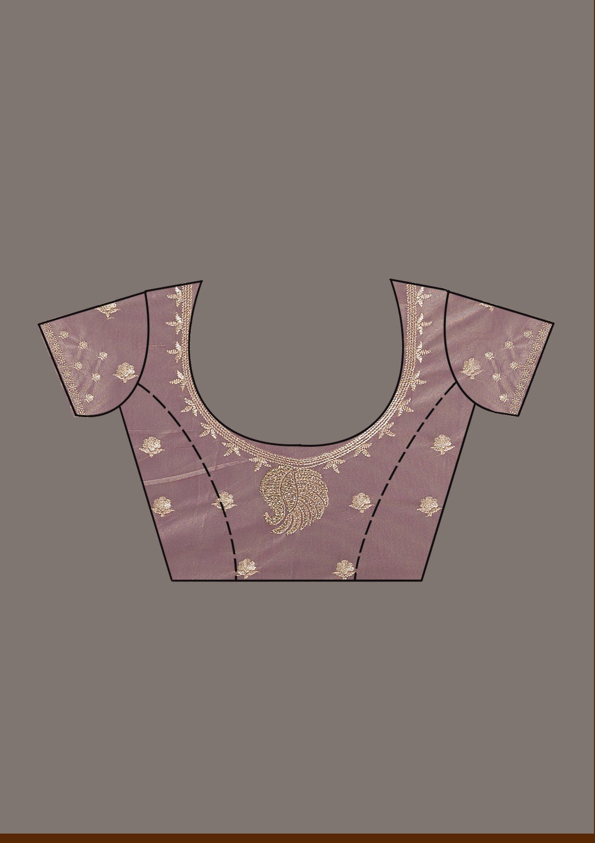 Purple Zariwork Art Silk Saree