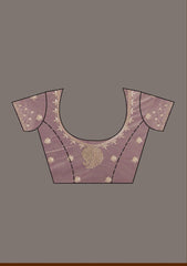 Purple Zariwork Art Silk Saree