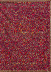 Wine Kashmiri Tissue Saree