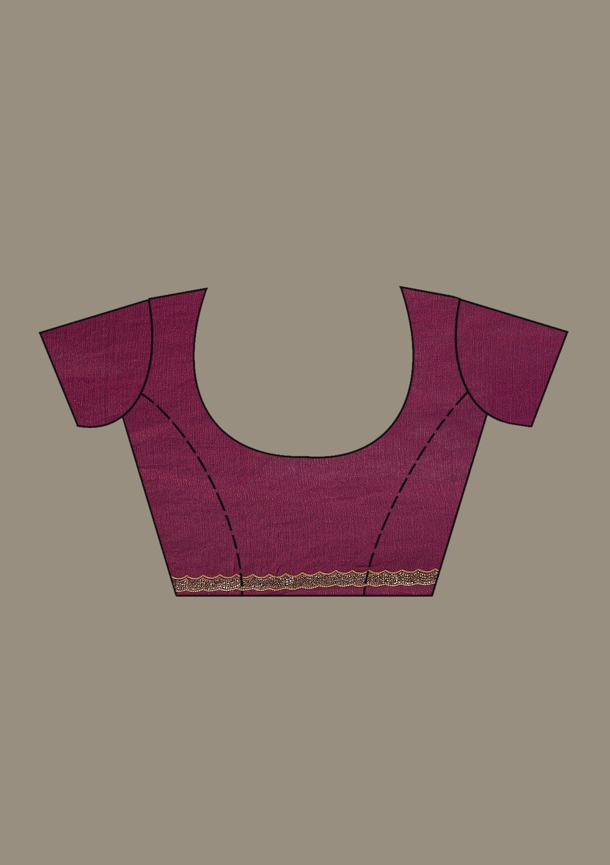 Wine Kashmiri Tissue Saree