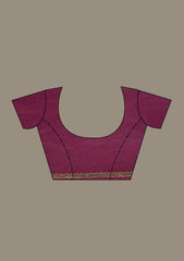 Wine Kashmiri Tissue Saree