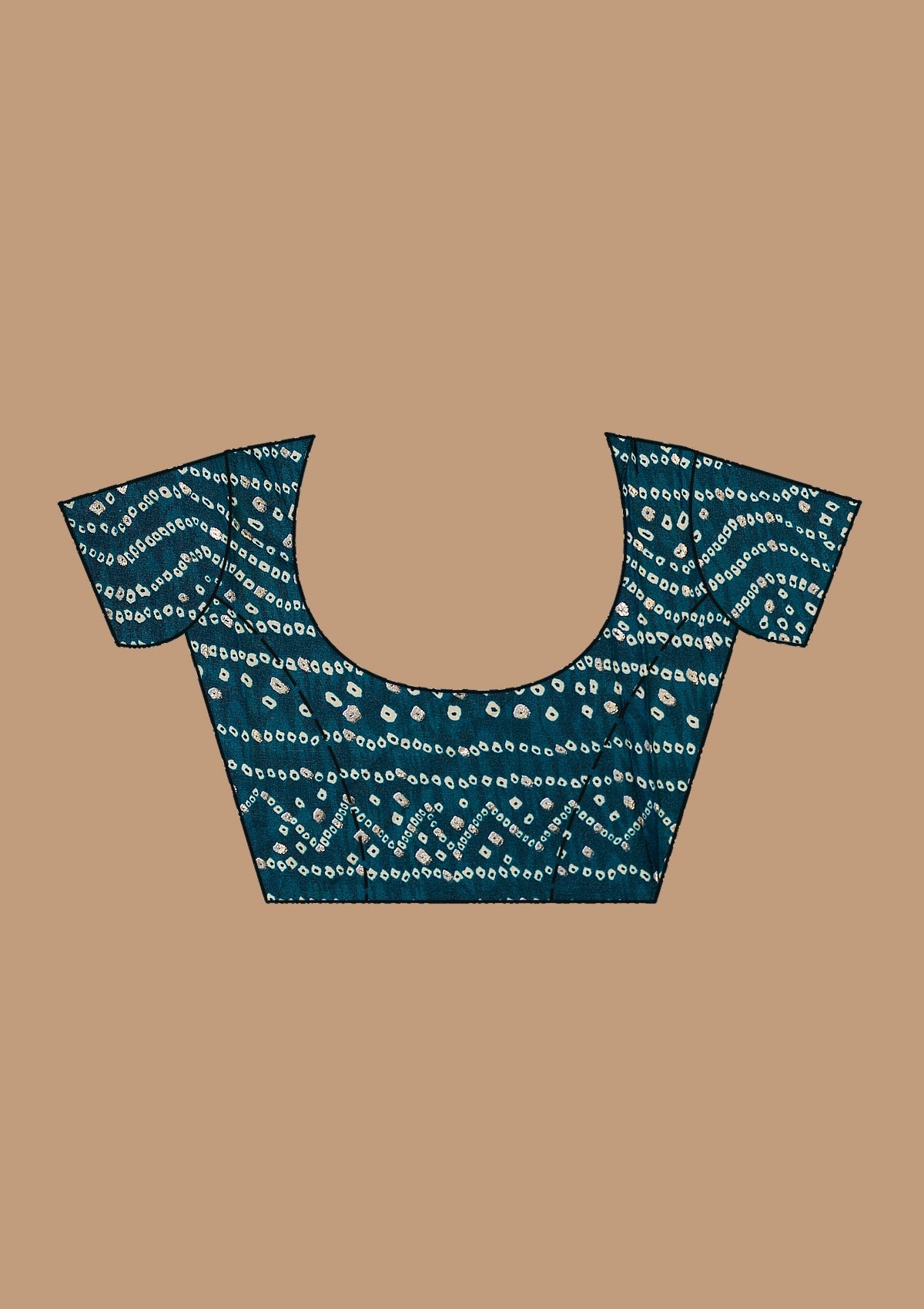 Sea Green Printed Satin Saree