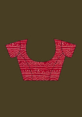 Mustard Printed Satin Saree