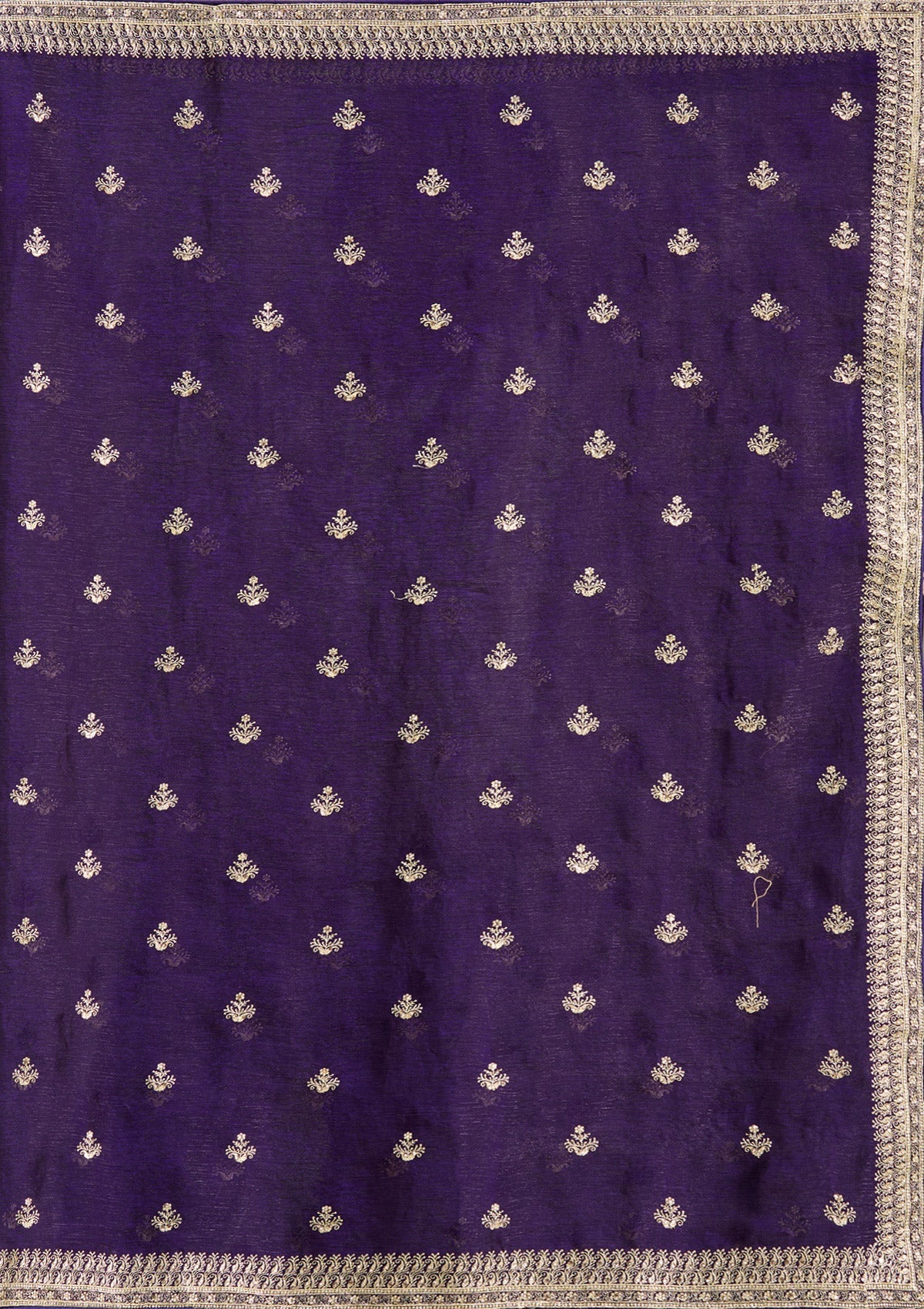 Purple Zariwork (Gold) Tissue Saree