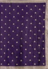 Purple Zariwork (Gold) Tissue Saree