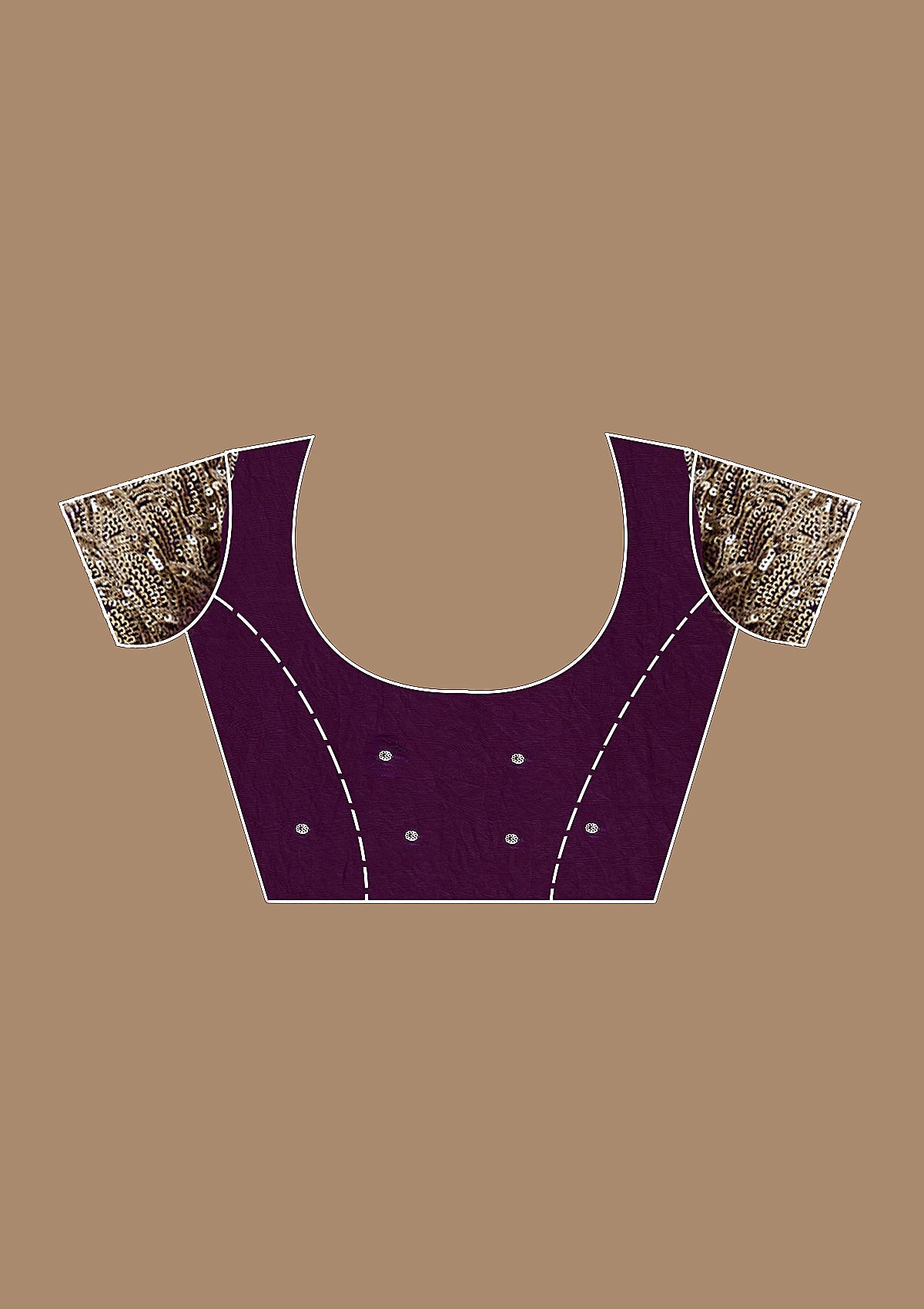 Purple Sequins Tissue Saree