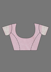 Baby Pink Pearlwork Tissue Saree