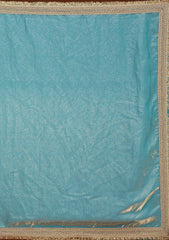 Blue Zariwork (Gold) Tissue Saree