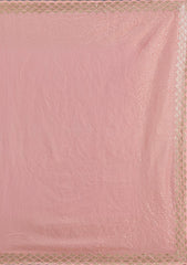 Baby Pink Sequins Tissue Saree