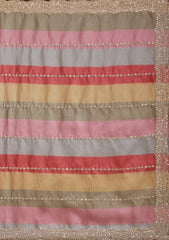 Yellow Sequins Organza Saree