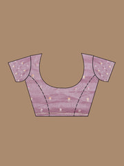 Onion Pink Zariwork (Gold) Tissue Saree