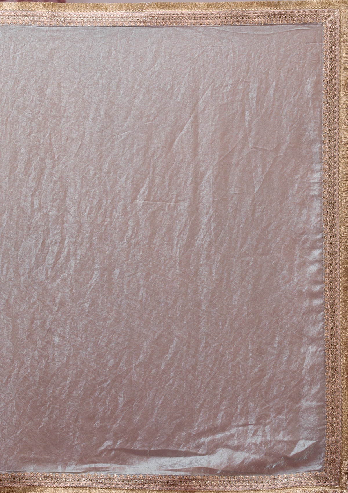 Sky Blue Threadwork Tissue Saree