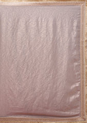 Grey Threadwork Tissue Saree