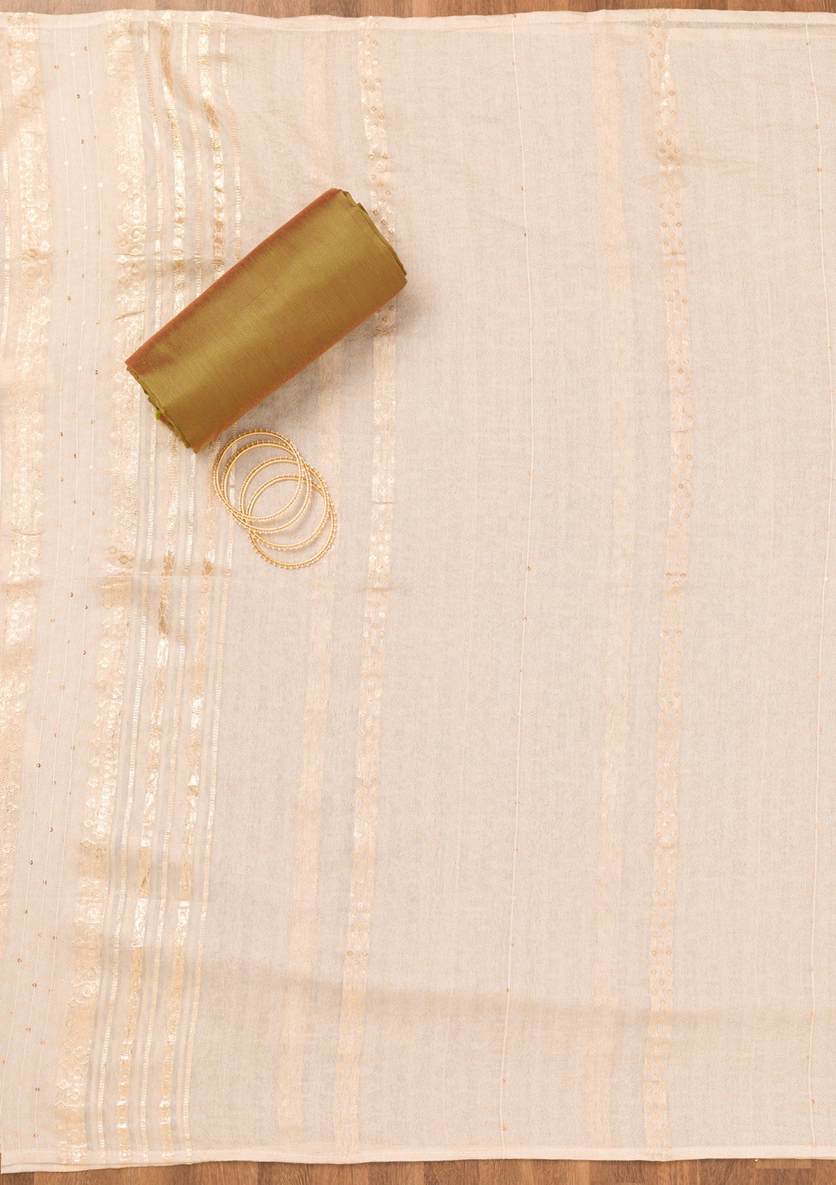 Mehendi Printed Organza Unstitched Salwar Suit