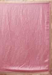 Onion Pink Threadwork Tissue Saree
