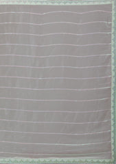 Pista Green Sequins Chiffon Designer Saree