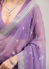 Purple Zariwork Tissue Saree
