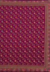 Rani Pink Zariwork Net Saree