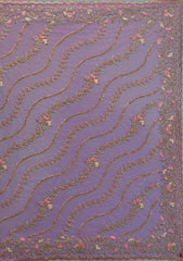 Rani Pink Zariwork Net Saree