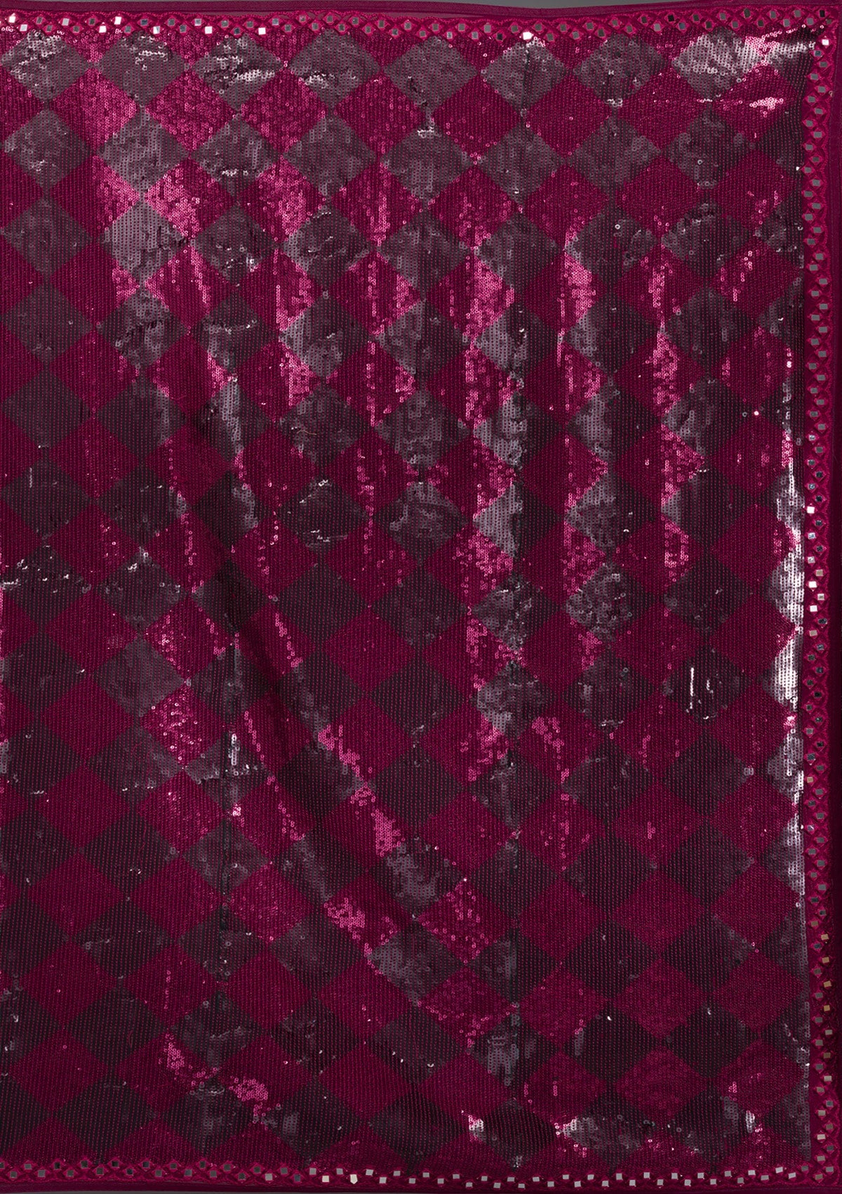 Wine Sequins Georgette Saree