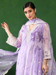 Floral Embroidered A-Line Kurta & Trousers Sets