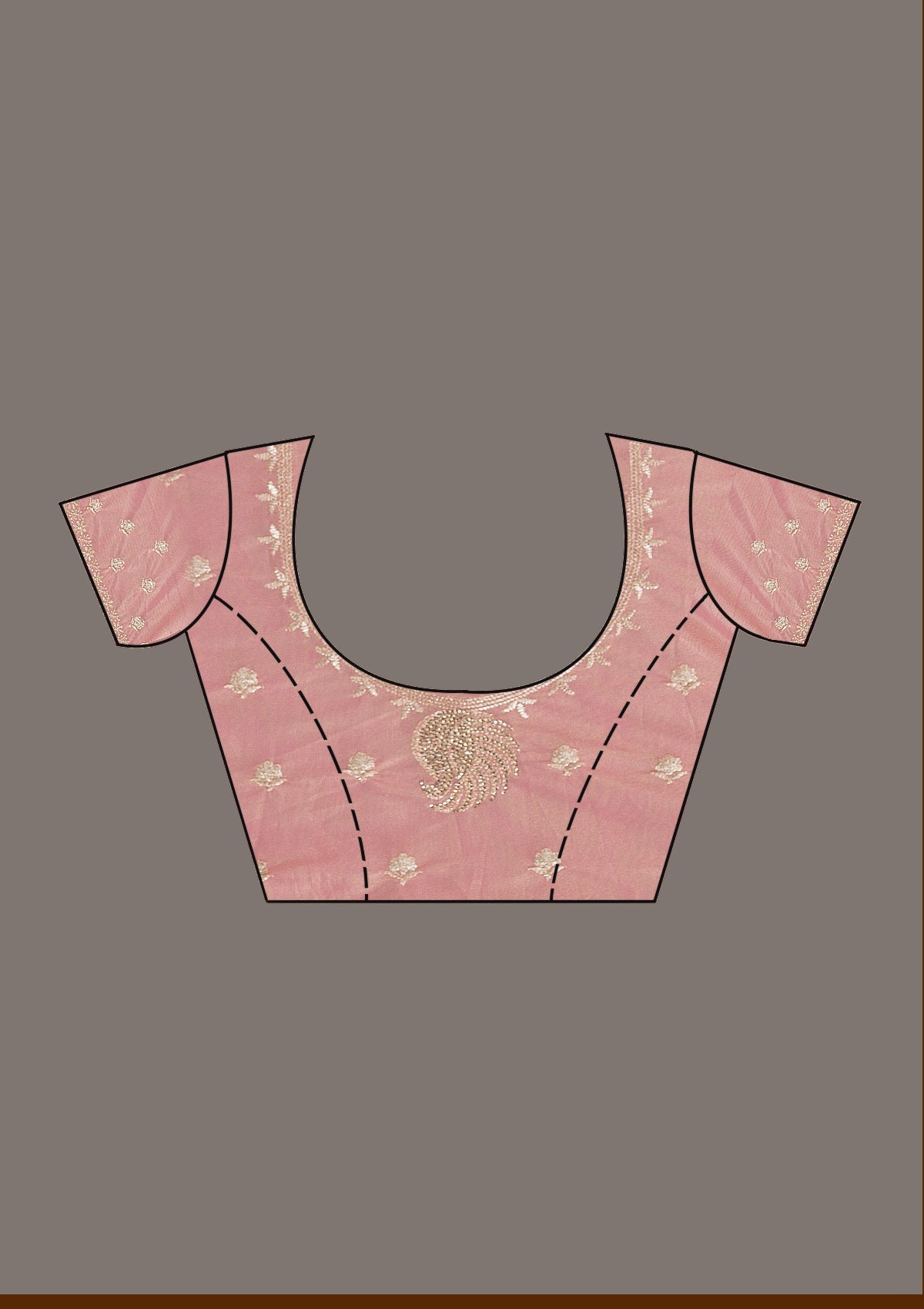 Pink Zariwork Art Silk Saree