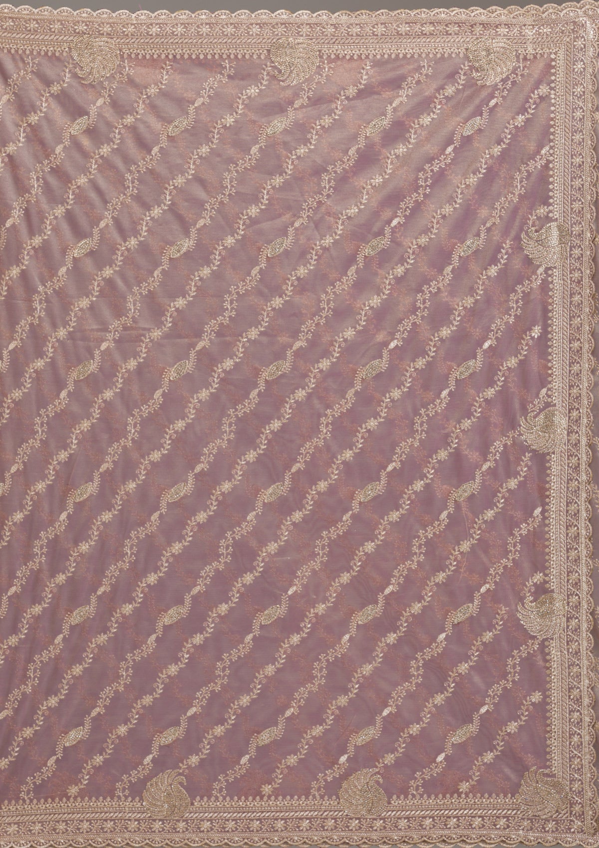 Purple Zariwork Art Silk Saree