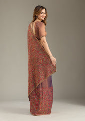 Copper Kashmiri Tissue Saree