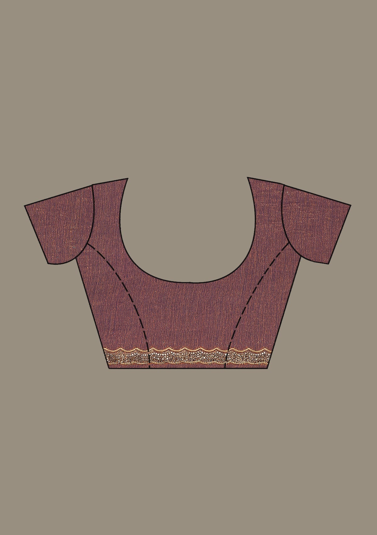 Copper Kashmiri Tissue Saree