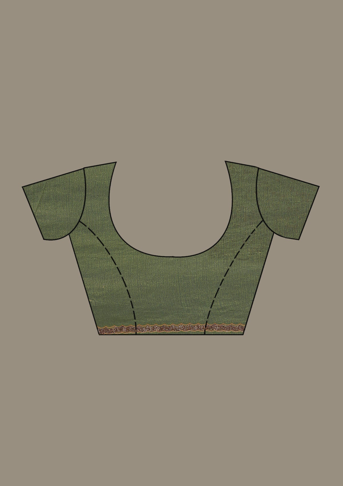 Green Kashmiri Tissue Saree