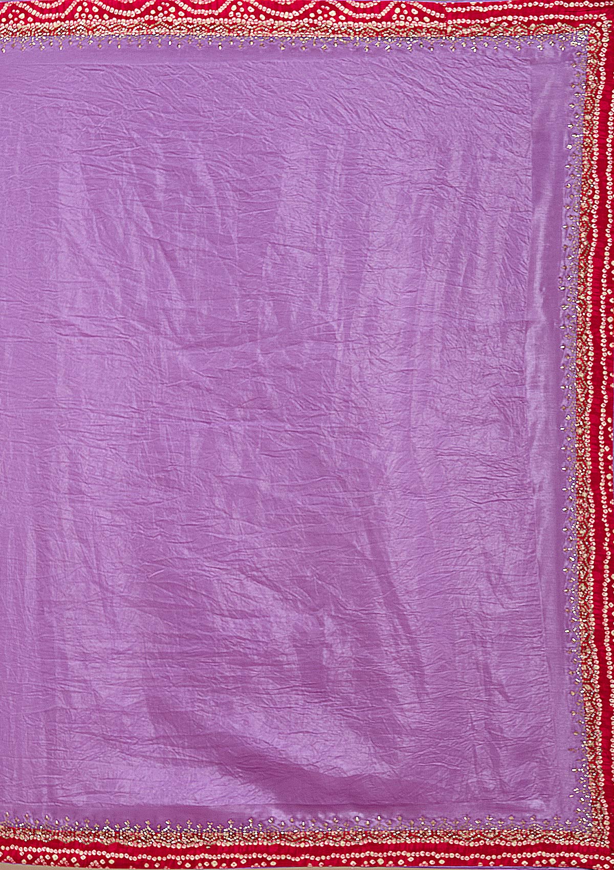 Lavender Printed Satin Saree