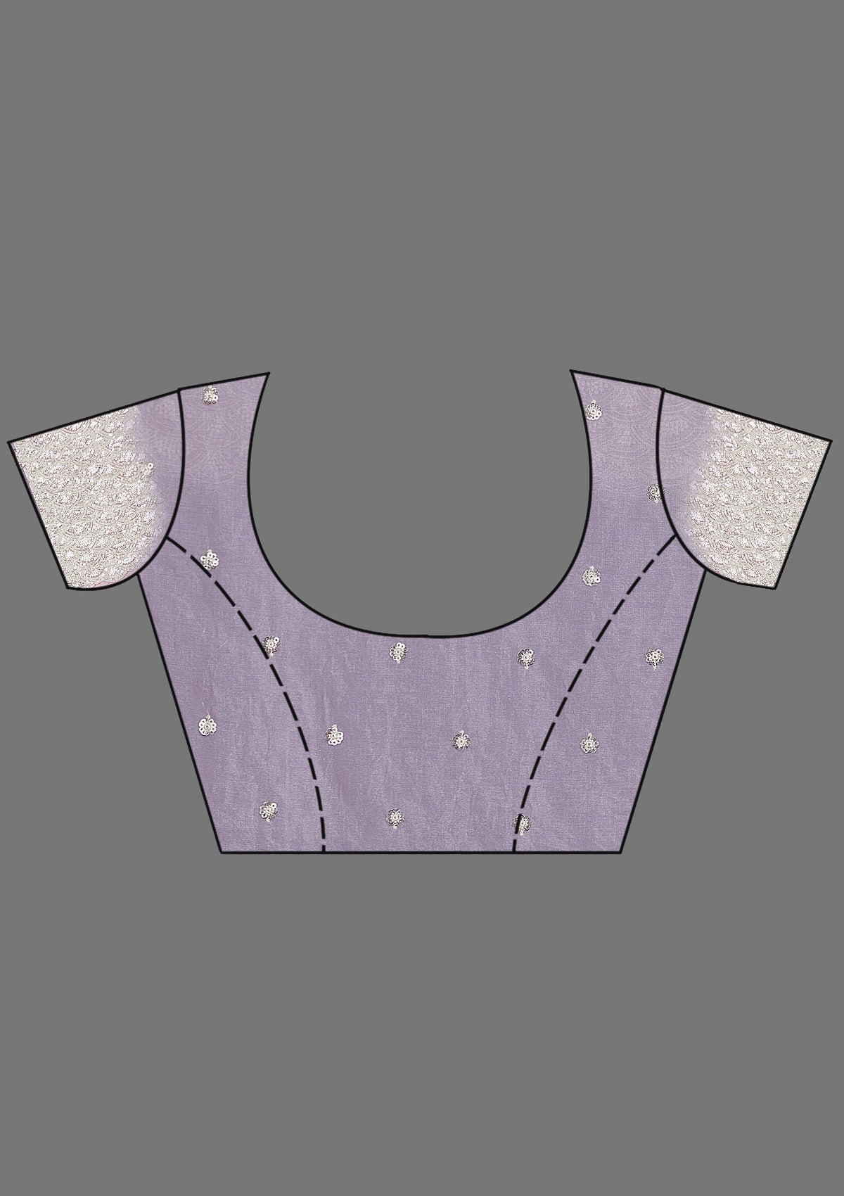 Lavender Pearlwork Tissue Saree
