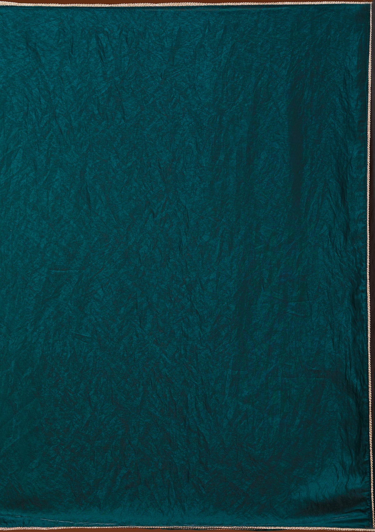 Bottle Green Sequins Tissue Saree