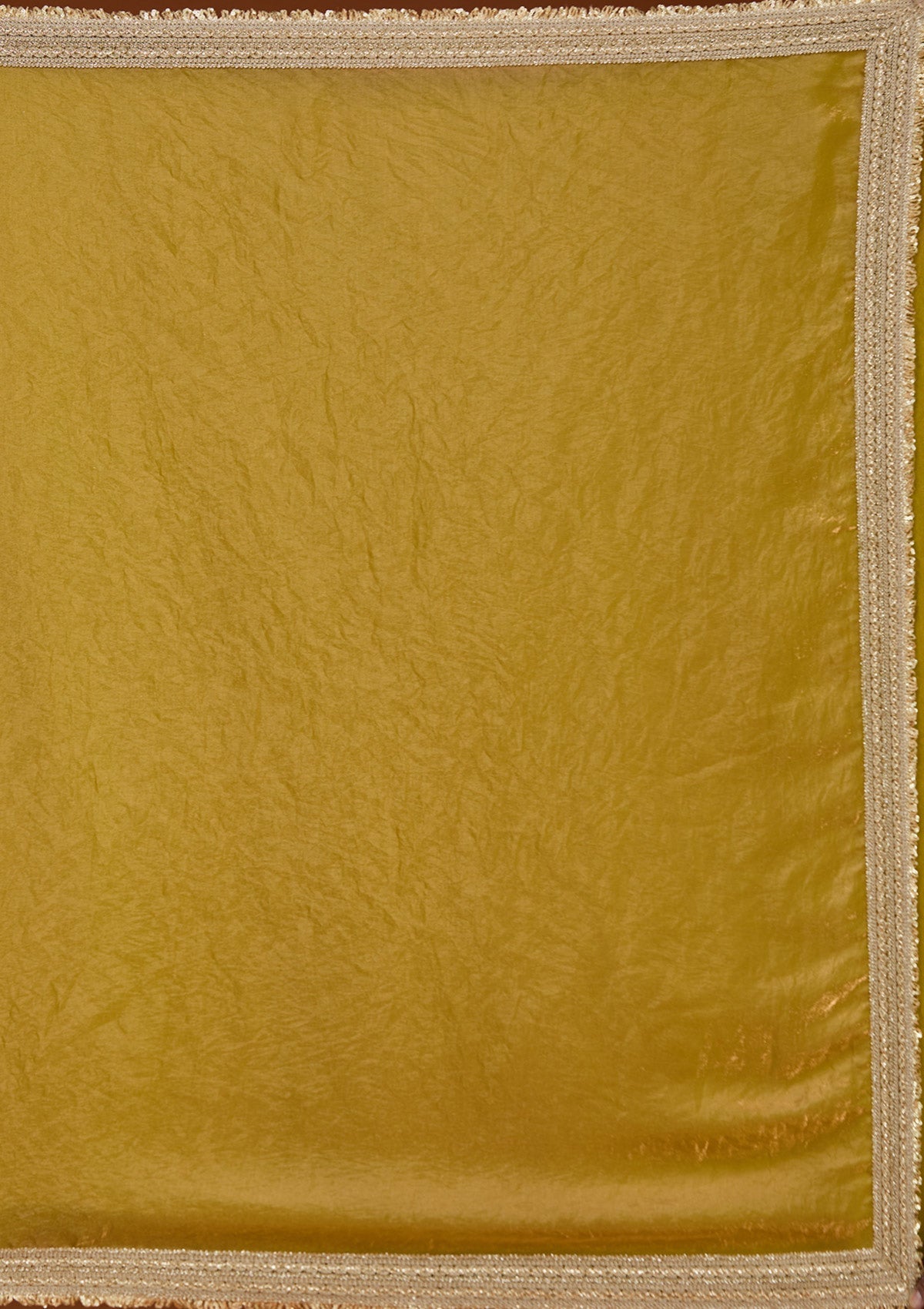 Mustard Zariwork (Gold) Tissue Saree