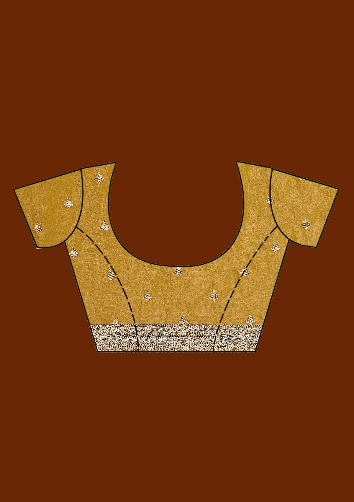 Mustard Zariwork (Gold) Tissue Saree