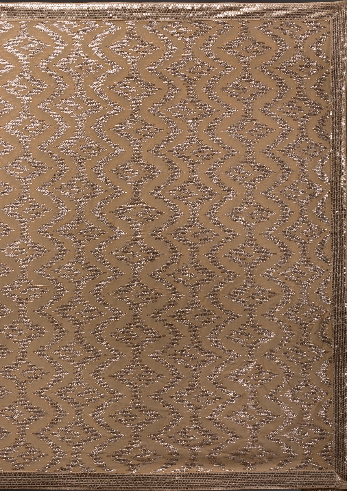 Gold Sequins Georgette Saree