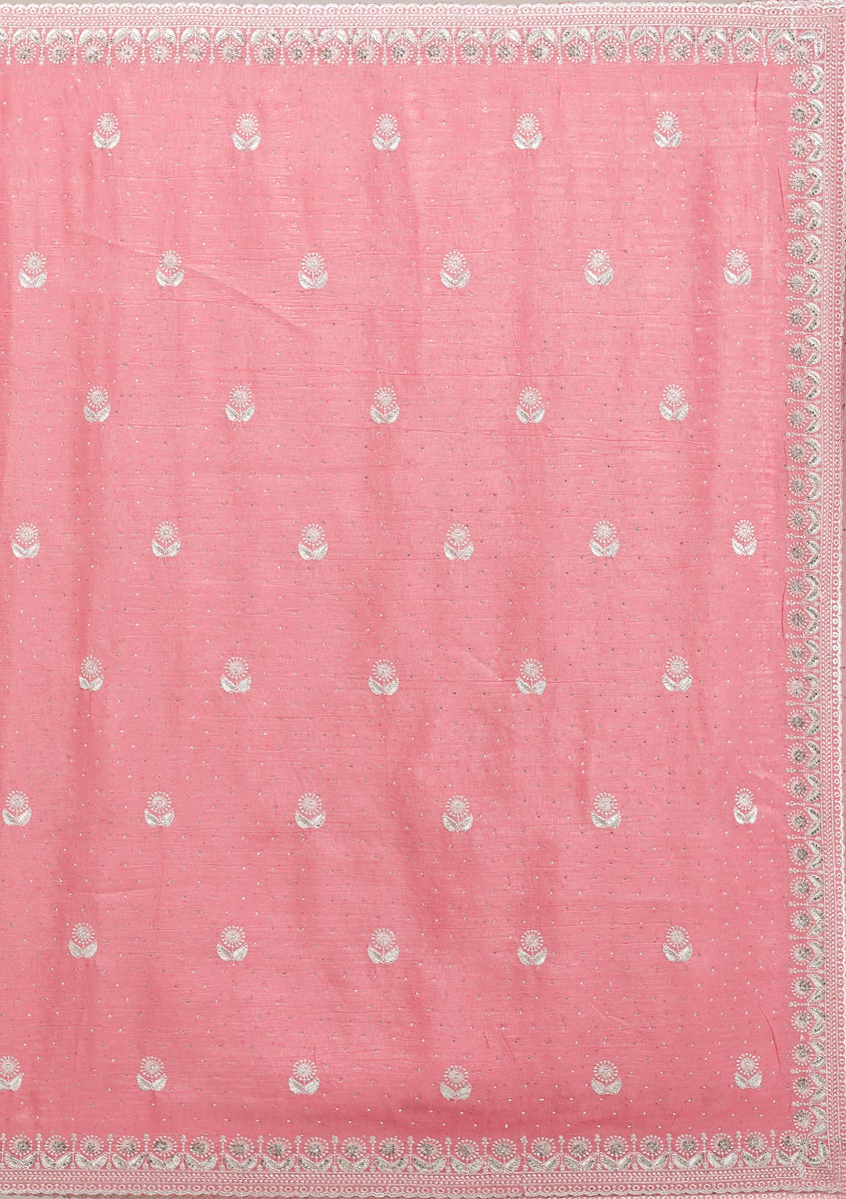 Pink Zariwork Tissue Saree