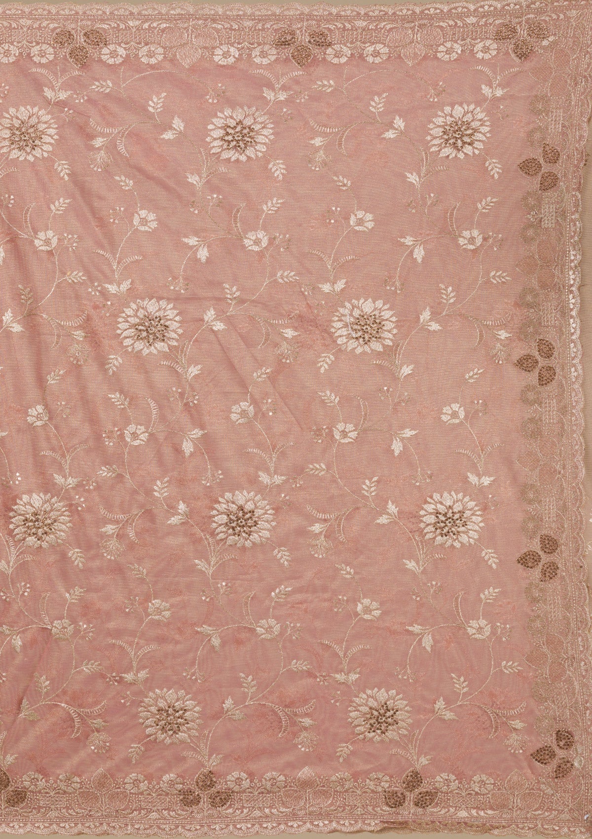 Pink Zariwork Tissue Saree